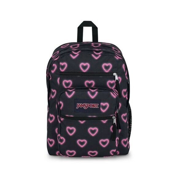 Open Box - JanSport - Big Student School Backpack fo Happy Hearts Black - Picture 1 of 5